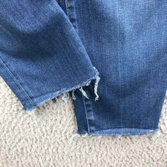 7FAM Womens Size 26 Slim Illusion Raw Hem Cropped Skinny Jeans w/ 23" Inseam - Picture 3 of 16